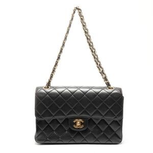CHANEL No. 4 1996-1997 Double-Face Matelasse 25cm Lambskin Shoulder Bag in Black
